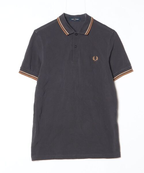 「FRED PERRY」 半袖ポロシャツ S ダークグレー レディース拍卖