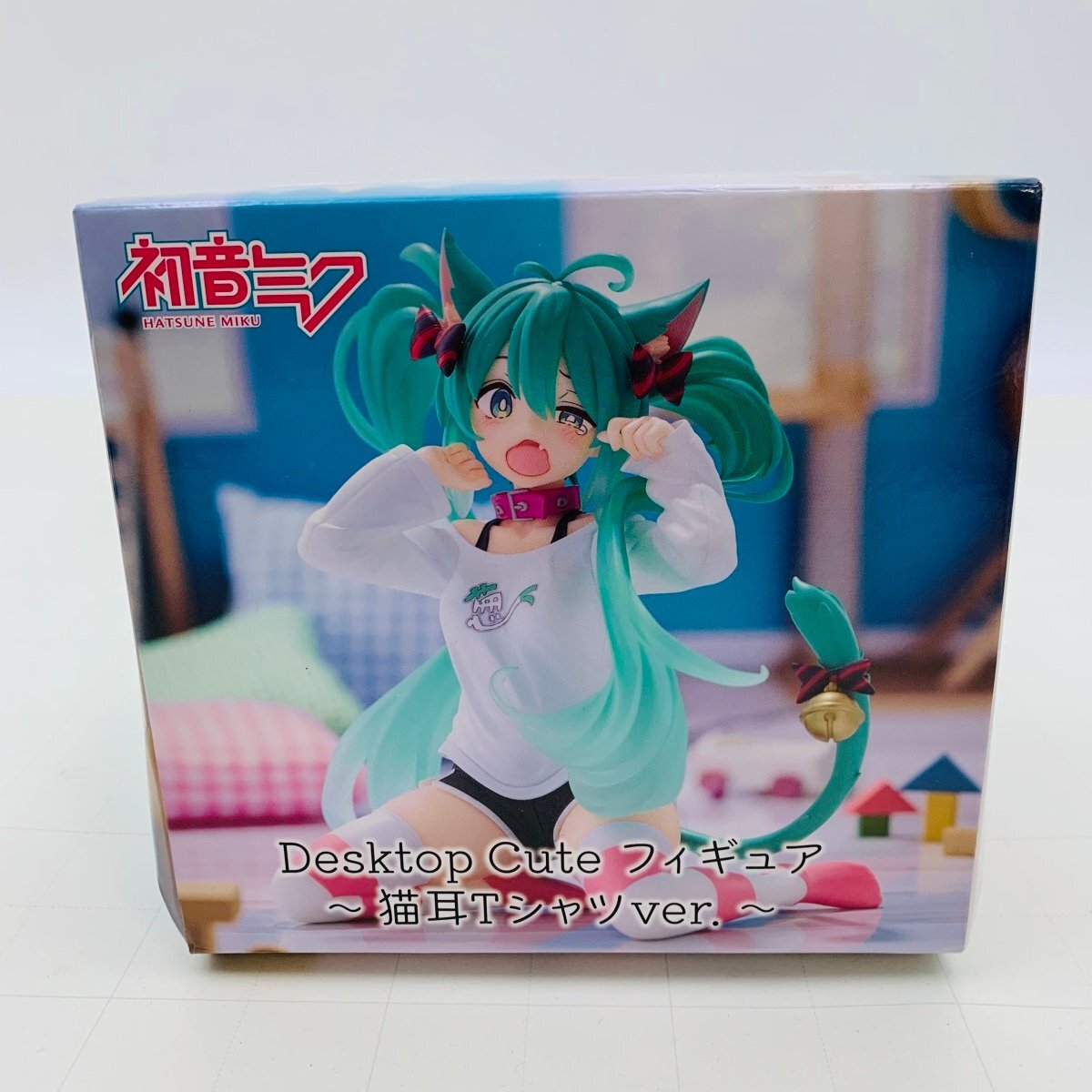 新品未開封 タイトー Desktop Cute フィギュア 初音ミク 猫耳Tシャツ ver.拍卖