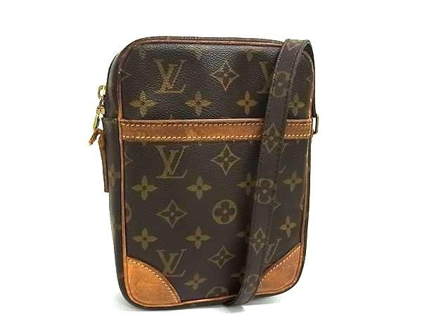 1円 LOUIS VUITTON ルイヴィトン M45266 モノグラム ダヌーブ ショルダーバッグ クロスボディ 斜め掛け レディース ブラウン系 FW6744拍卖