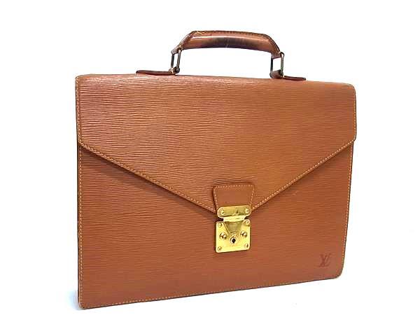1円 LOUIS VUITTON ルイヴィトン M54468 エピ ポルトドキュマン ブリーフケース ビジネスバッグ ジパングゴールド ブラウン系 FW6732拍卖