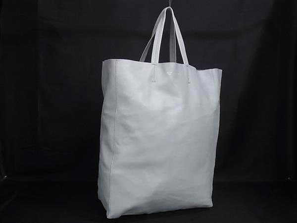 1円 CELINE セリーヌ ホリゾンタルカバ レザー トートバッグ ハンドバッグ レディース グレー系 HB3278拍卖