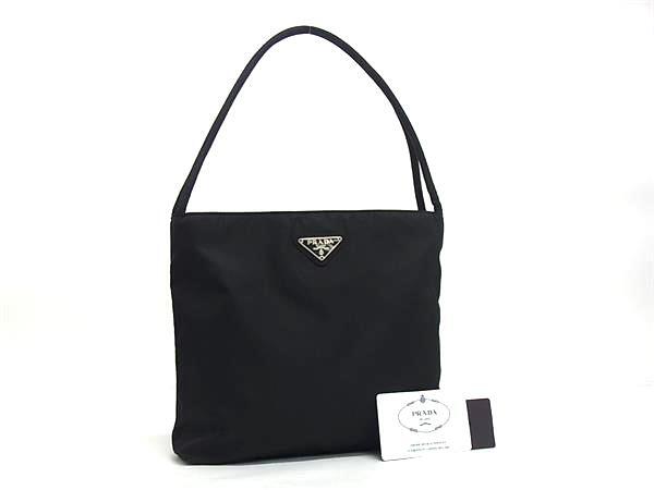 1円 ■美品■ PRADA プラダ B6243 テスートナイロン ハンドバッグ トート ショルダー 肩掛け レディース メンズ ブラック系 GB6045拍卖