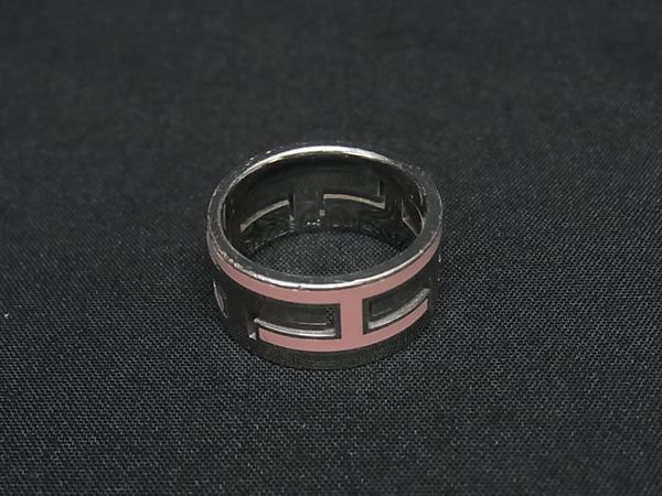 1円 HERMES エルメス ムーブアッシュ SV925 リング 指輪 アクセサリー 約13号 レディース シルバー系×ライトピンク系 HE2207拍卖