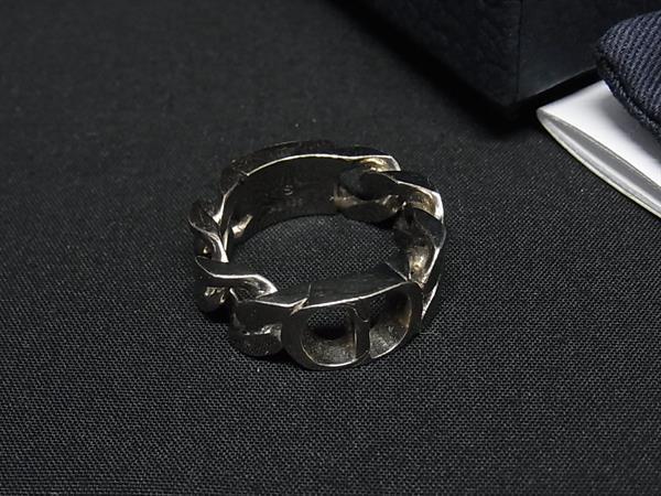 1円 ■美品■ ChristianDior クリスチャンディオール SV925 リング 指輪 アクセサリー 表記サイズ S (約18号) メンズ シルバー系 HE2161拍卖
