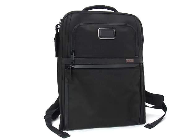 1円■新品同様■ TUMI トゥミ 2603590D3E アルファスリー スリム エクスパンダブル ナイロンキャンバス リュックサック ブラック系 HE1689拍卖