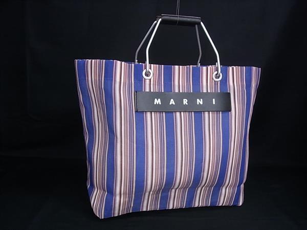 1円 ■美品■ MARNI マルニ マーケット フラワーカフェ ナイロン ハンドバッグ トートバッグ レディース マルチカラー HE1977拍卖