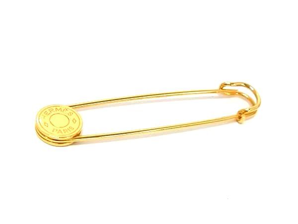 1円 ■美品■ HERMES エルメス セリエ ピンブローチ ピンバッジ アクセサリー レディース ゴールド系 BR5063拍卖