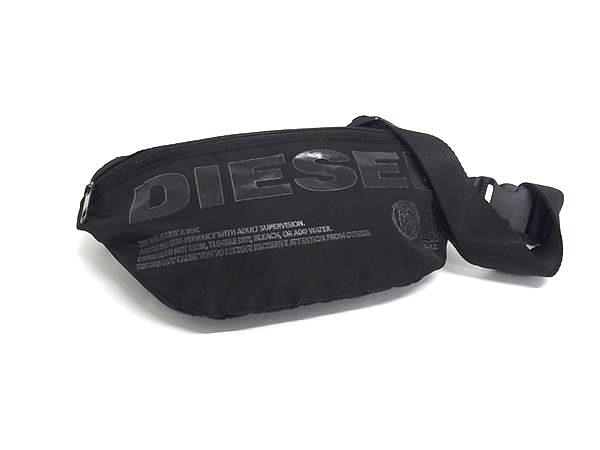 1円 ■美品■ DIESEL ディーゼル ナイロン ボディバッグ ウエストバッグ ウエストポーチ メンズ レディース ブラック系 HE1894拍卖