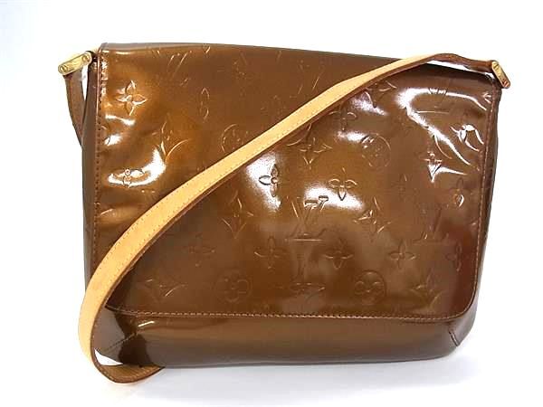 1円 LOUIS VUITTON ルイヴィトン M91124 モノグラムヴェルニ トンプソン ストリート ワンショルダーバッグ 肩掛け ブロンズ FW7047拍卖