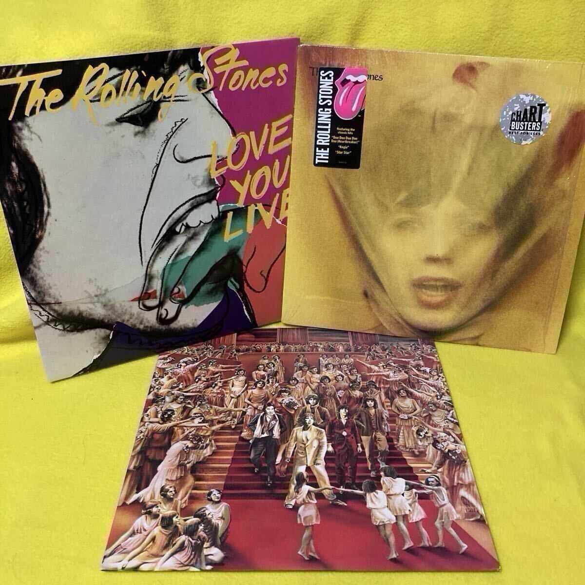 F【Rolling Stones LP3セット 美品】① LOVE YOU LIVE(US盤) ② GOATS HEAD SOUP (US盤) ③ IT'S ONLY ROCK'N ROLL(国内盤)拍卖