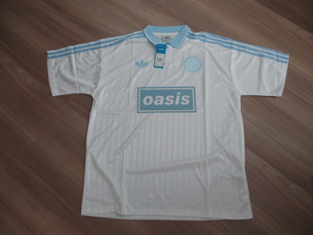 W杯 ワールドカップ adidas oasis レプリカ ユニフォーム ゲームシャツ 白水色半袖 アディダス オアシス 25番 サッカー XL拍卖