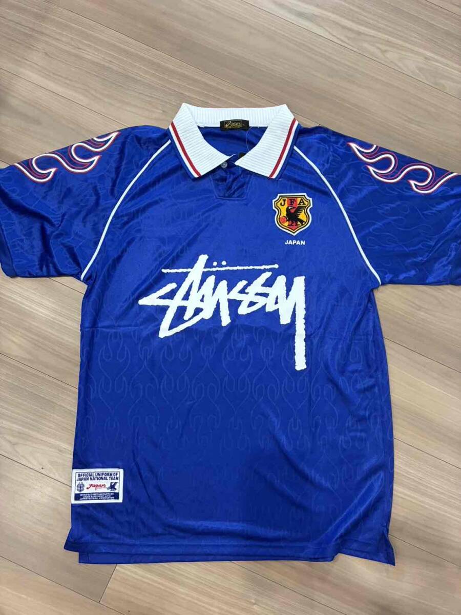 新品未使用 数量限定 W杯 ワールドカップ レプリカユニホーム STUSSY ゲームシャツ 青色 XL 半袖 サッカー拍卖