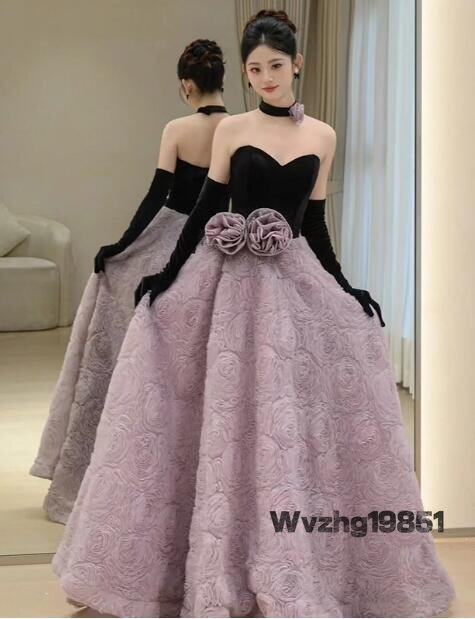 新高級感司会者芸考誕生日ディナー婚約敬酒服花嫁S ~ 3 XLセレクト拍卖