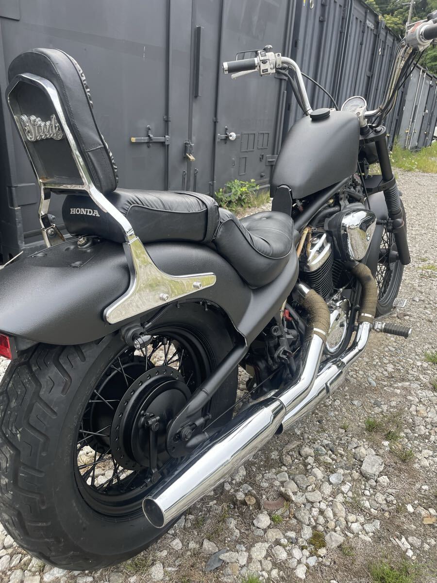 ホンダ スティード 400 車検付き 実働 カスタム ナロー チョッパー ヴィンテージ ボバー アメリカン 札幌 北海道 艶消し拍卖