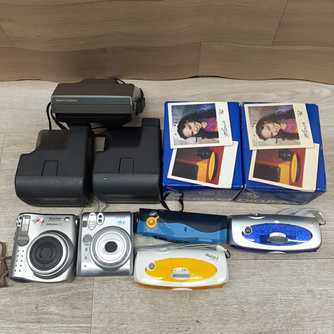 Q FN-260807-295【ジャンク】ポラロイド インスタントカメラ チェキ 10台 まとめ FUJIFILM instax mini xiao close up 636拍卖