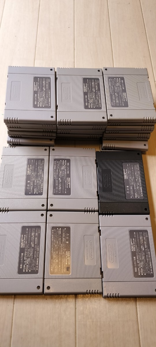 SFC スーパーファミコン ソフト純正ケース背面 30本セット まとめ売り ジャンク拍卖