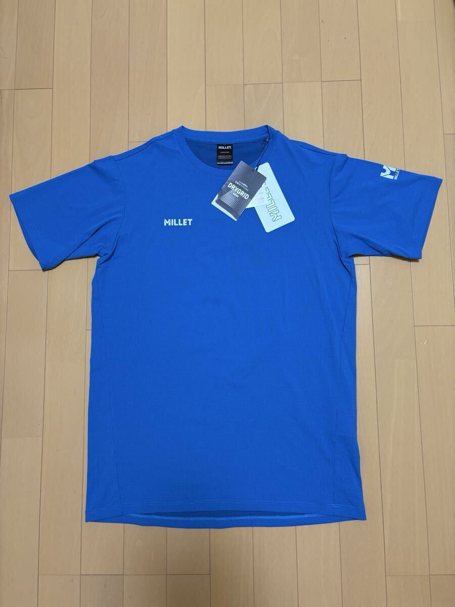 新品ミレー(Millet) MサイズEURO新品ドライグリッド ウルトラライト ショートスリーブTシャツ MIV02178 未使用THE NORTH FACE ブルー拍卖