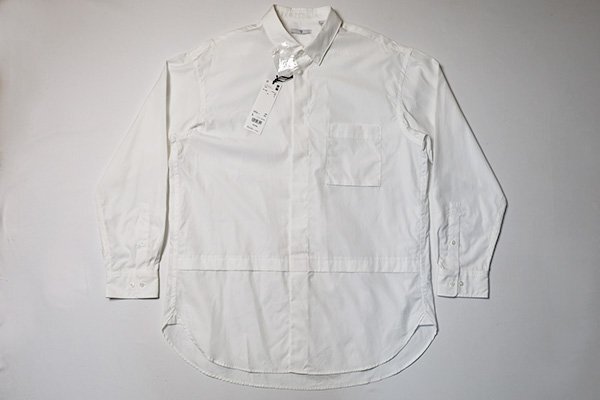 新品◆ +J プラスジェイ 長袖 BDシャツ 正規品 UNIQLO ユニクロ JIL SANDER ジルサンダー コラボ ボタンダウン Lサイズ拍卖