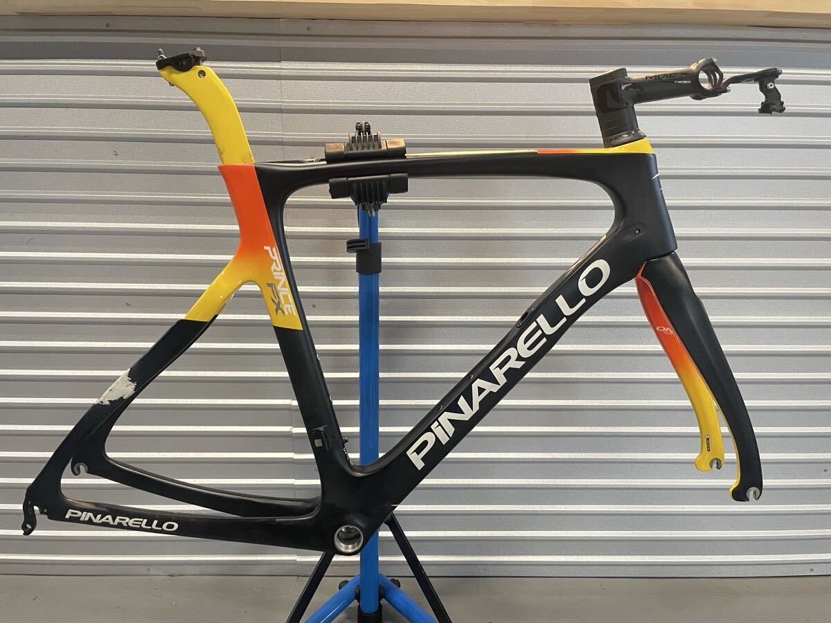 W0342 ■補修跡あり■PINARELLO ピナレロ PRINCE FX プリンス※右シートステー傷補修跡あり 2019 カーボン ロードバイク フレーム拍卖