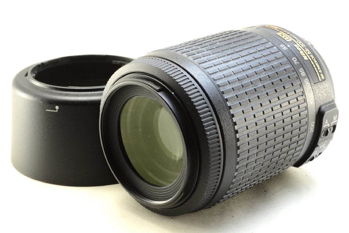 【難有】Nikon ニコン AF-S NIKKOR 55-200mm F4-5.6G ED VR / フード付 #5170拍卖