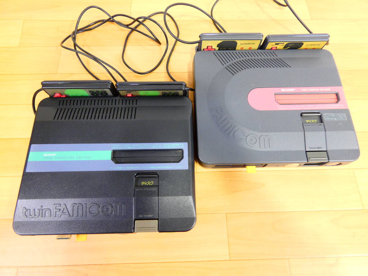 SHARP TWIN FAMICON AN-500B/AN-505 2台まとめ売り シャープ ツインファミコン ディスクシステム※ジャンク扱い/動作未確認 @80(8)拍卖