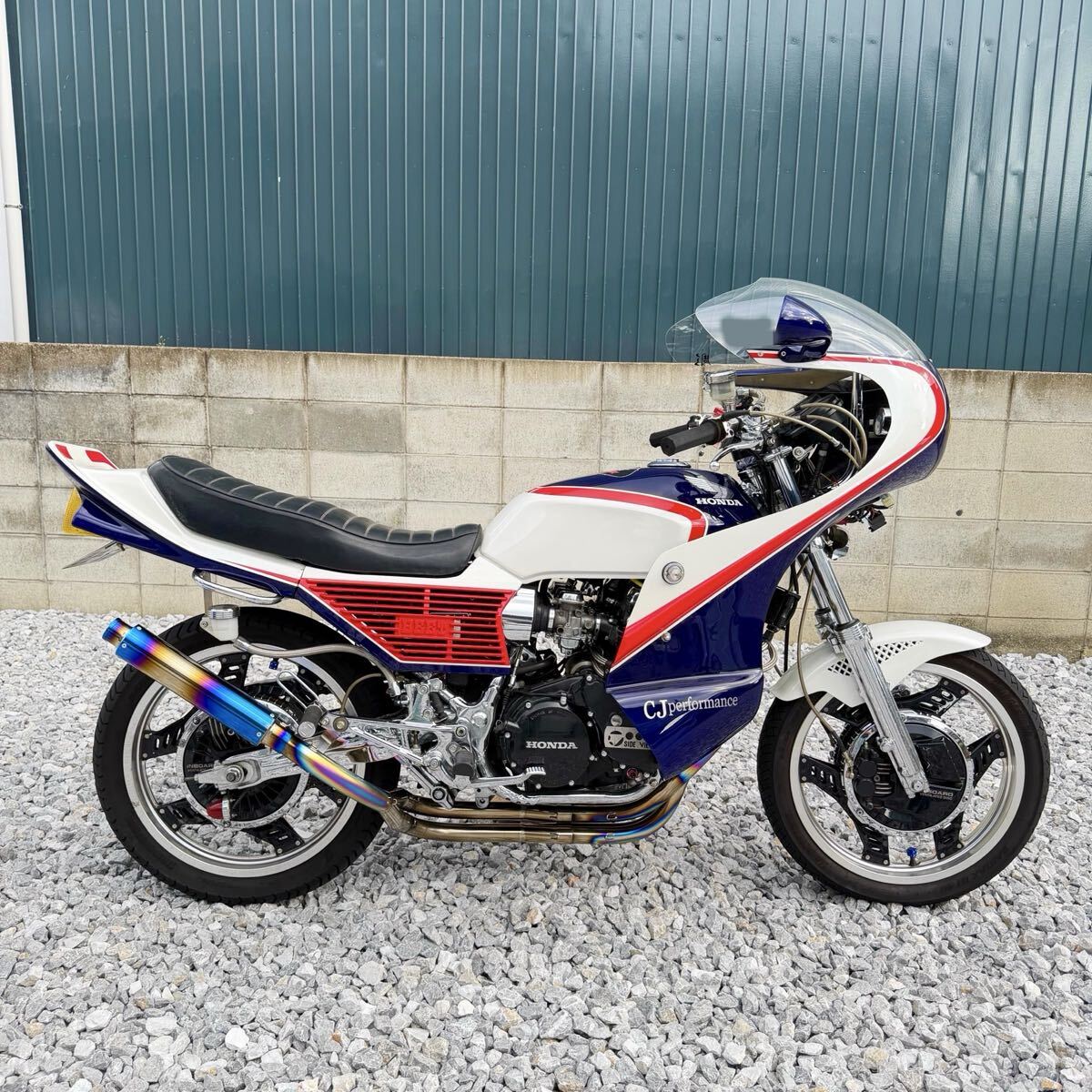 国内 青白1型 NC07 CBX400F 車体 エンジン400cc ロケットカウル 公認車両 CJパフォーマンス デモカー BEET CBR400F CBX550F GS400 CB400F拍卖