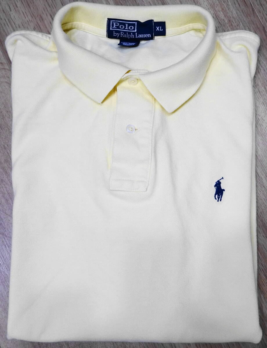 美品 ラルフローレン Polo by Ralph Lauren 半袖ポロシャツ イエロー XL拍卖