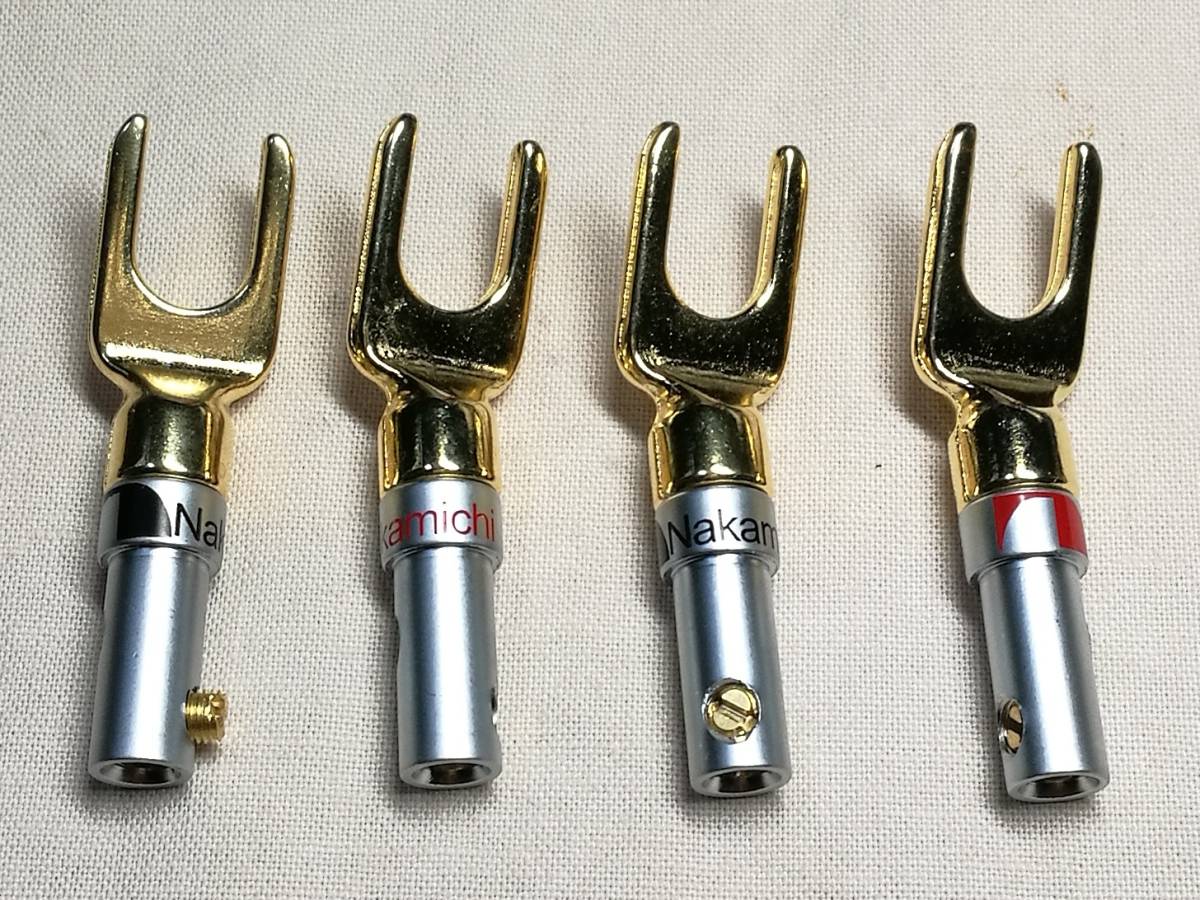 ♪♪ナカミチNakamichi 24K金メッキ Yラグ端子 4本セット⑤♪♪拍卖