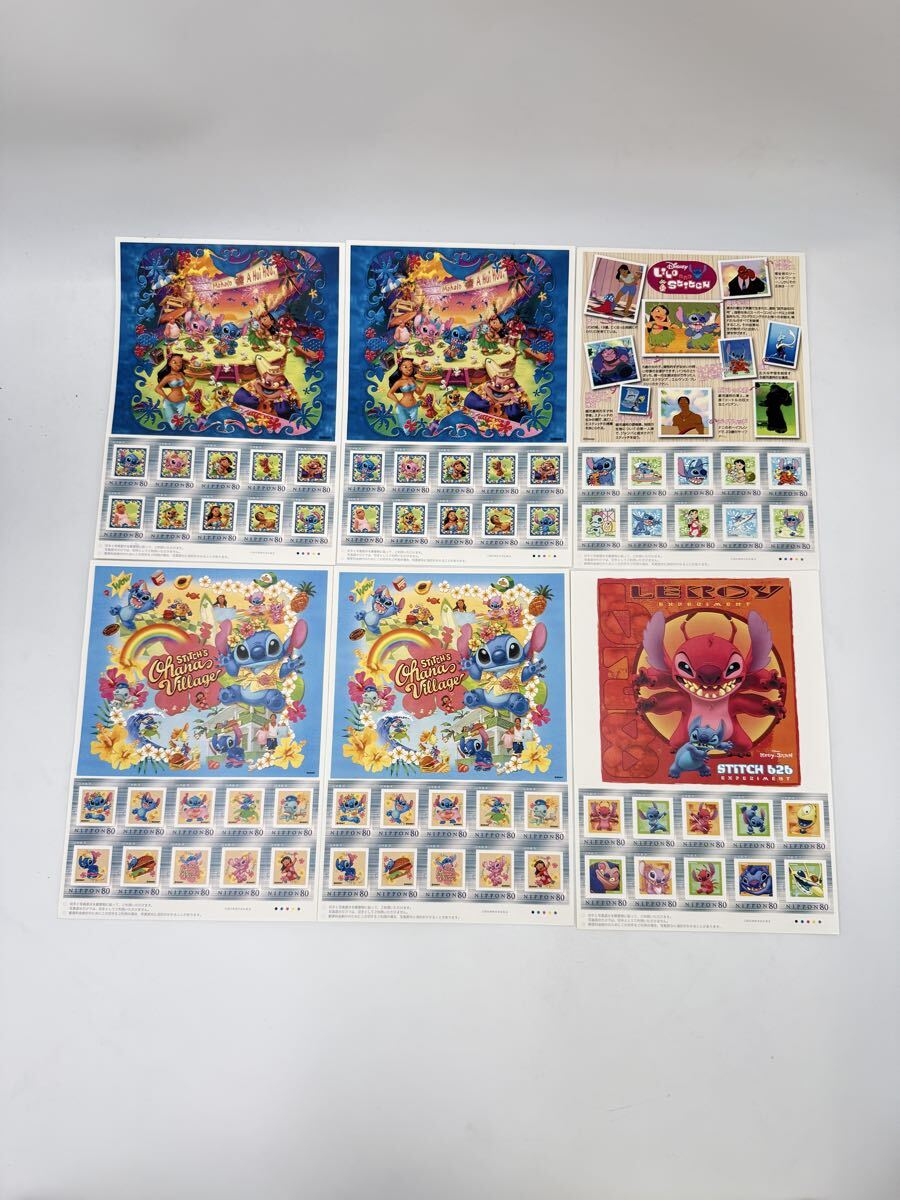 リロアンドスティッチ ディズニー シール切手6シートセット 80円×10枚×6シート 記念切手シート拍卖