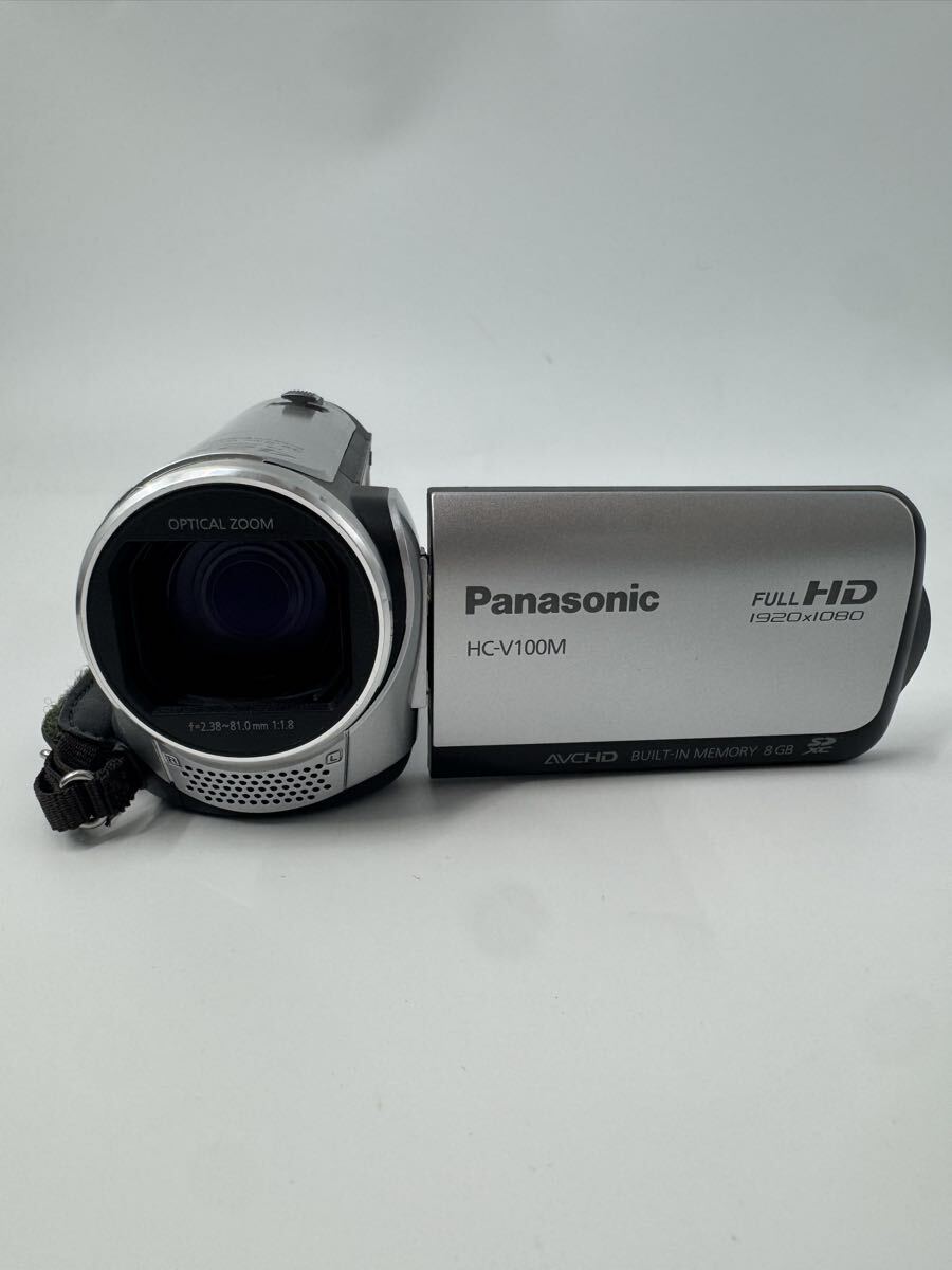 A122 【美品/通電OK】Panasonic パナソニック HC-V100M デジタルハイビジョンビデオカメラ 内蔵メモリー8GB 付属品あり拍卖