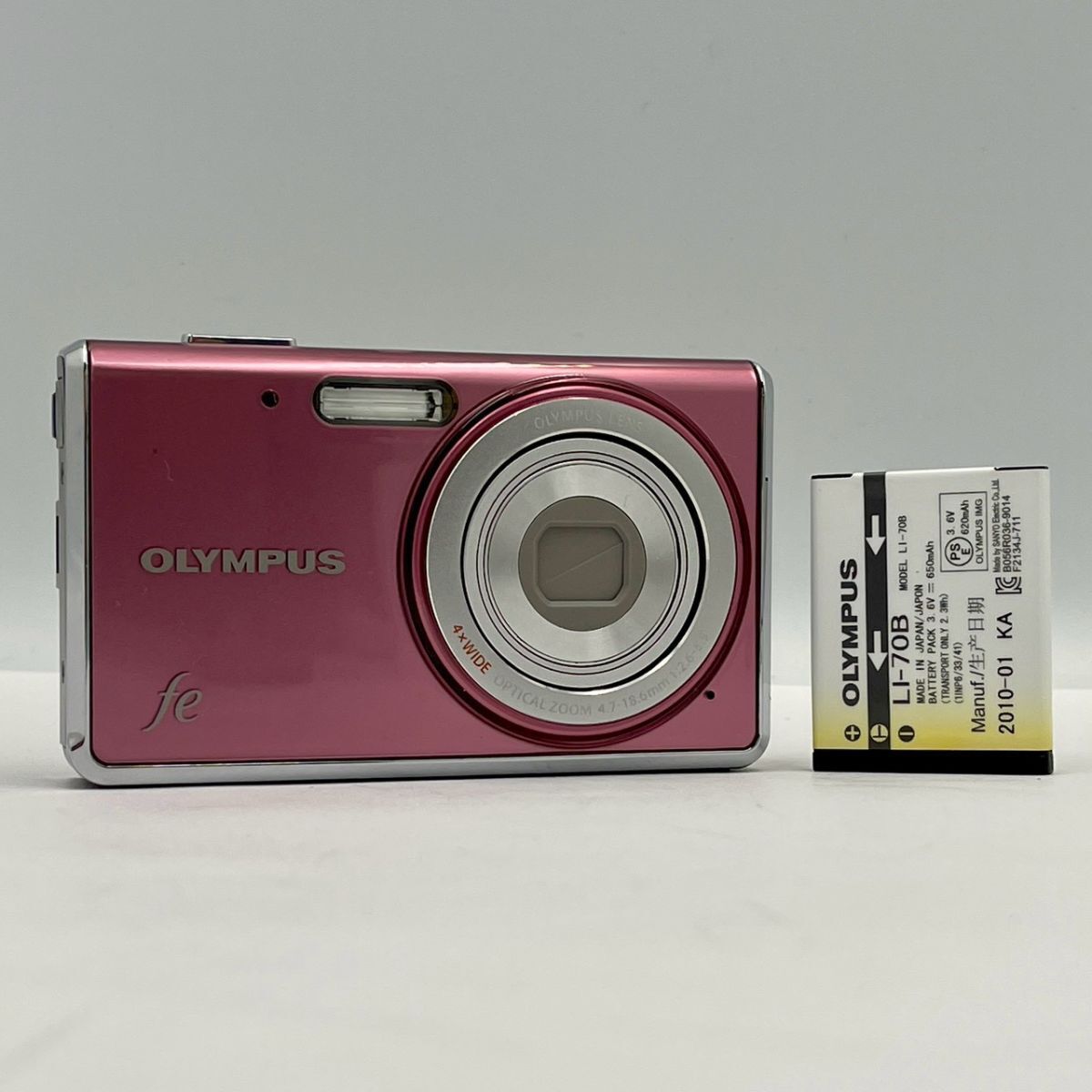 1円~⑥【動作確認済】OLYMPUS オリンパス FE-4020 ピンク 1400万画素 コンパクトデジタルカメラ 本体 バッテリー 付き コンデジ #④101拍卖
