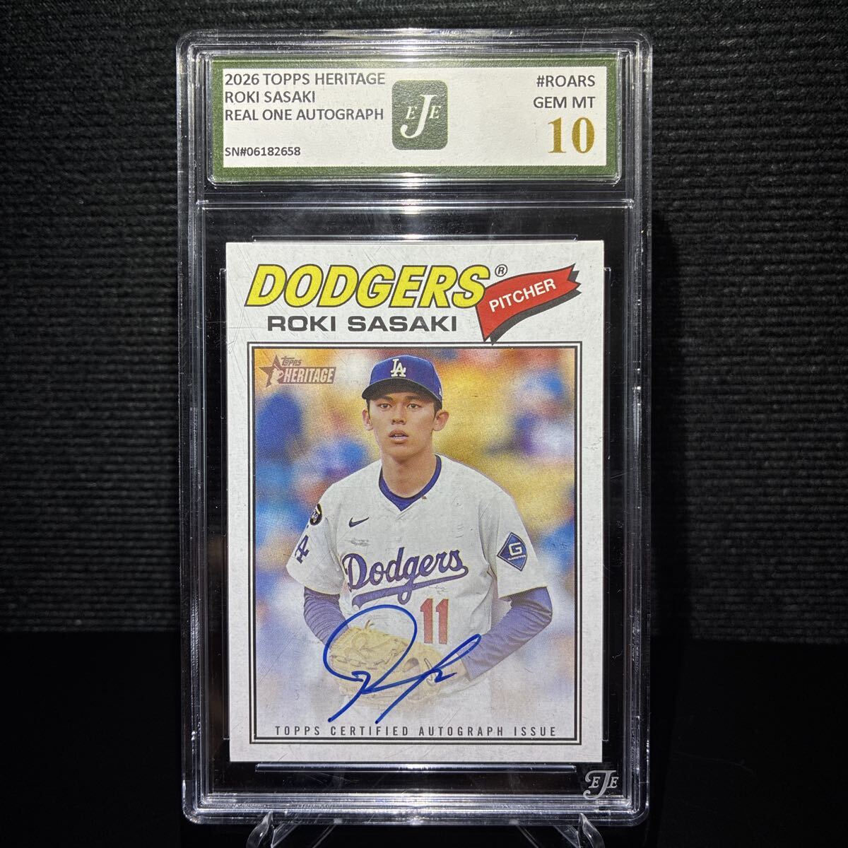 2026 Topps Heritage 佐々木朗希 Roki Sasaki Real One Auto 直筆サインカード PSA10 GEM MT拍卖