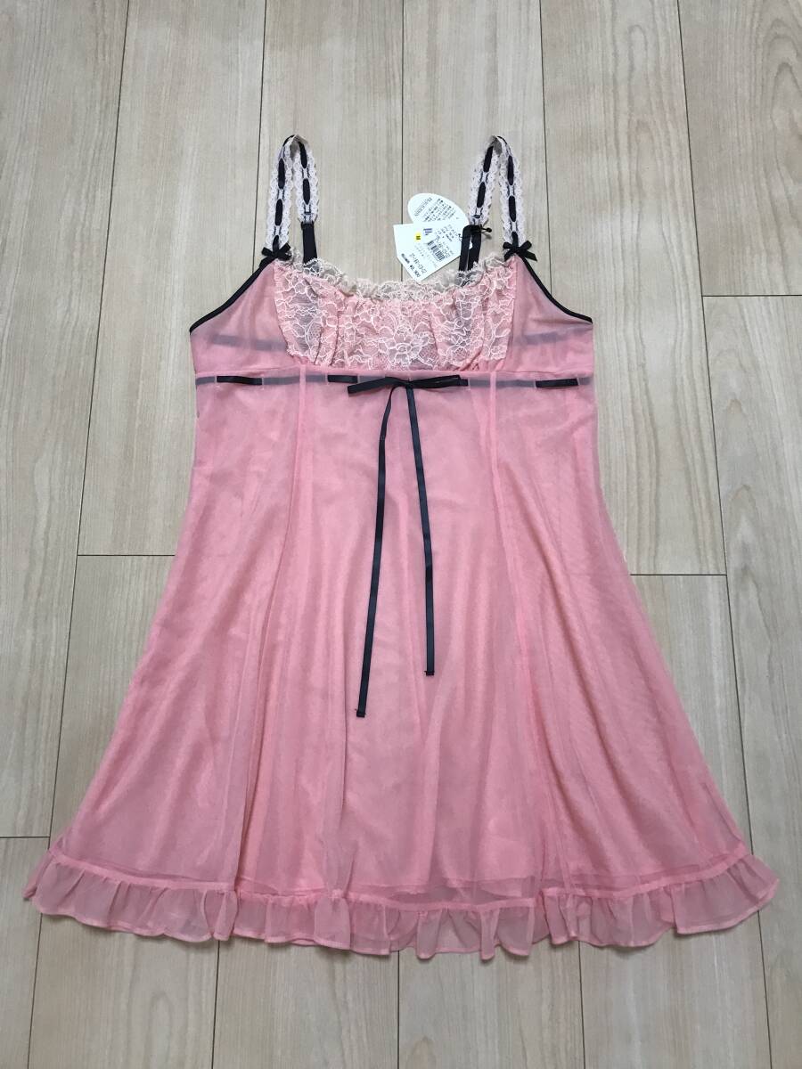 ★新品タグ付き★BETSEY JOHNSON ベッツィジョンソン★シースルーベビードール★ピーチピンク★セクシー★希少 レア拍卖