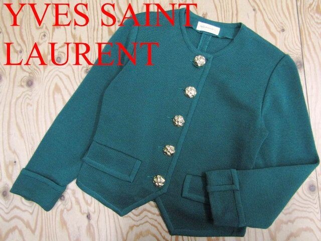 ★イヴサンローラン Yves Saint Laurent★レディース ゴールドボタン ウールニットカーディガン★R80802008A拍卖