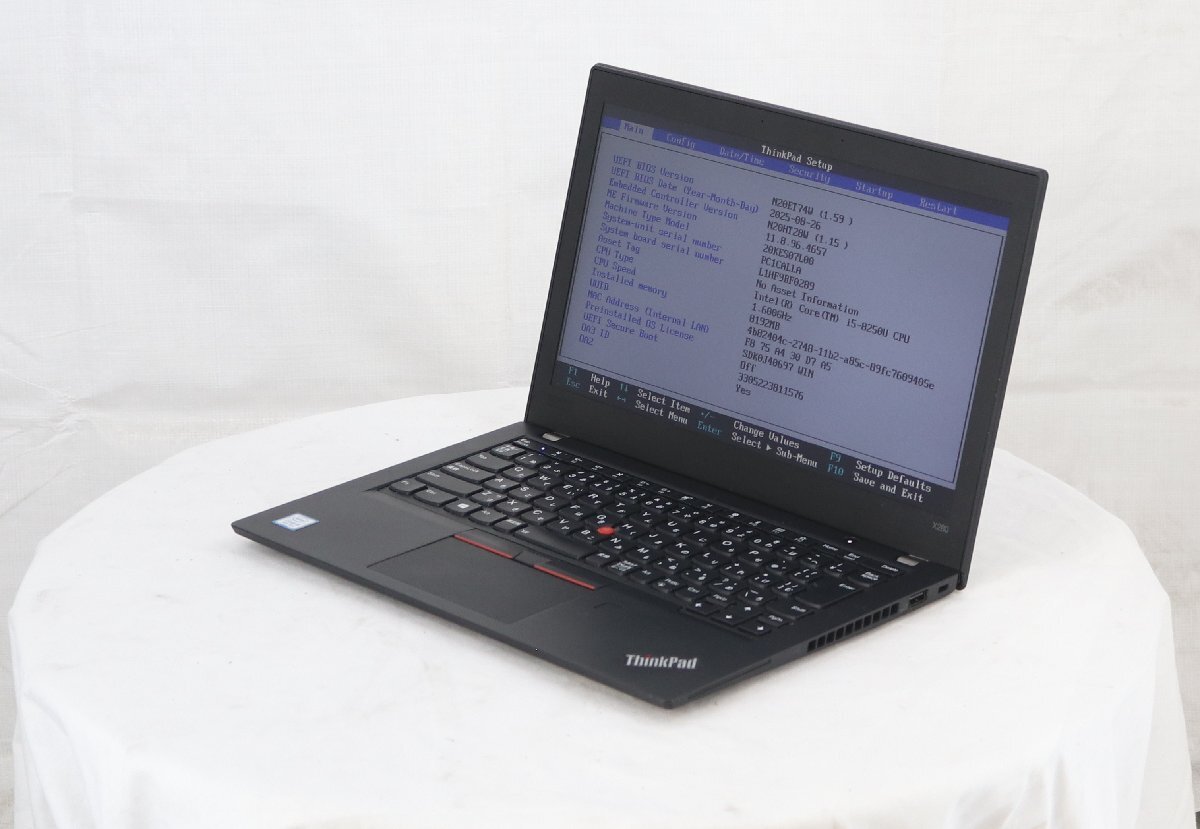 lenovo 20KES07L00 Think Pad X280 Core i5 8250U 1.60GHz 8GB 256GB(SSD)■一部保証品拍卖