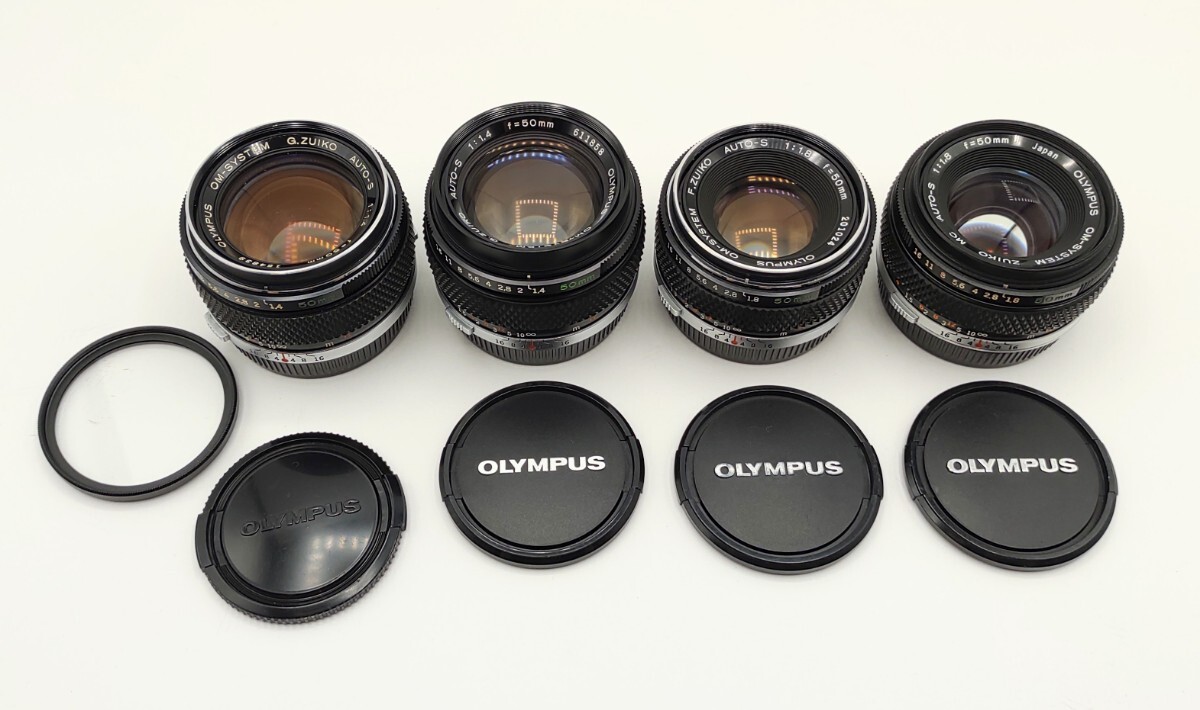 【4本まとめ】OLYMPUS オリンパス OM -SYSTEM 標準レンズ ジャンク MF 一眼レフ 50mm F1.4 ×2本 / 50mm F1.8 ×2本 計4本セット拍卖