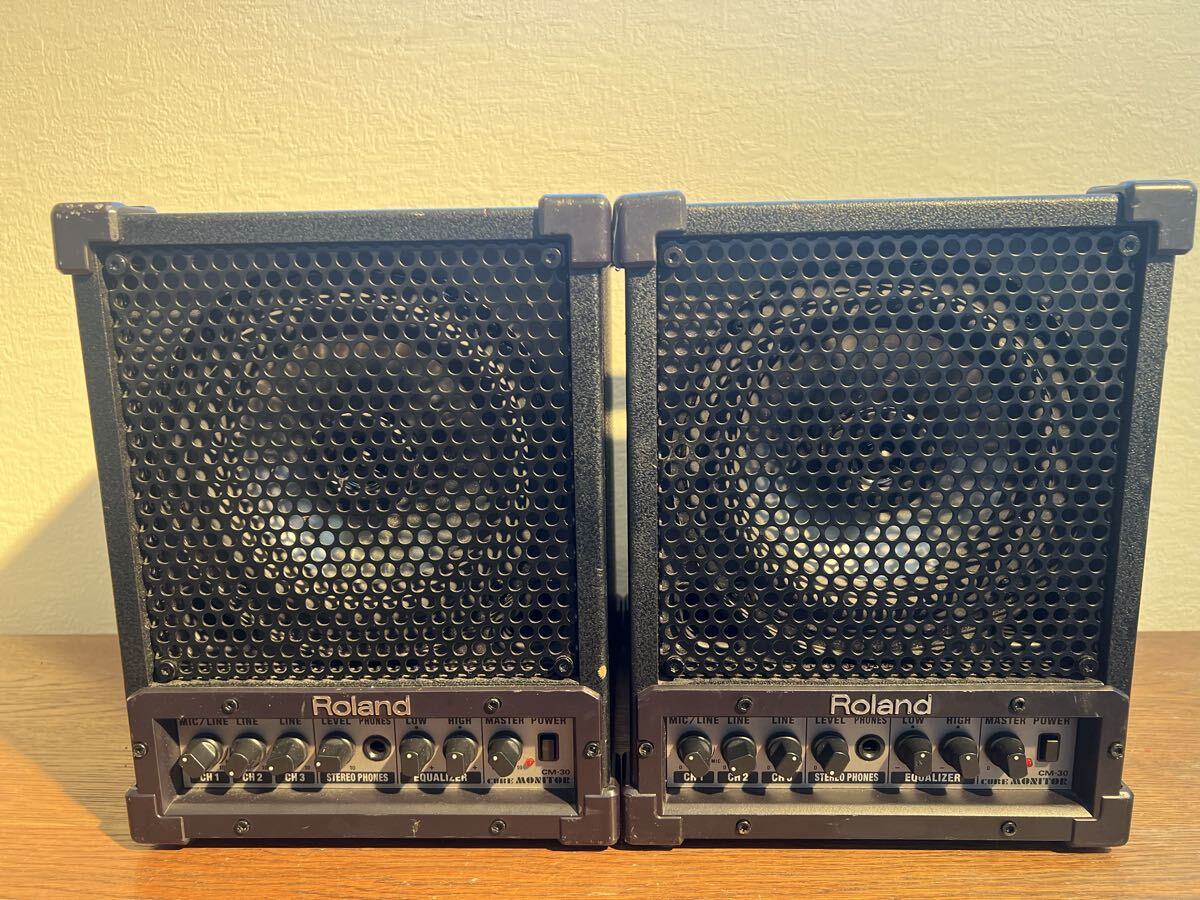 Roland CM-30 CUBE MONITOR スタジオモニタースピーカー 2台セット現状品ジャンク拍卖