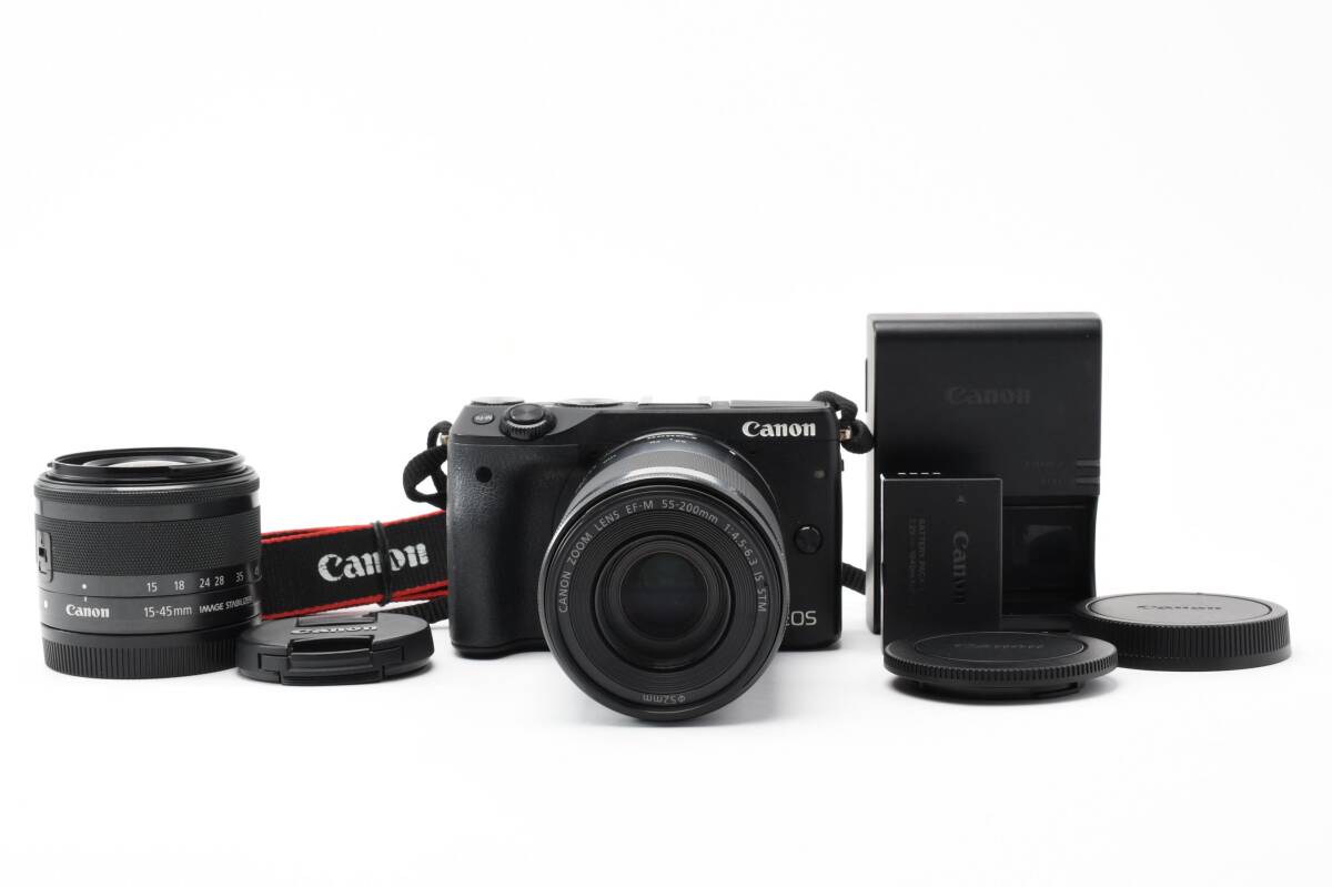 Canon EOS M3 キヤノン ダブルレンズキット ミラーレス一眼カメラ #4586拍卖