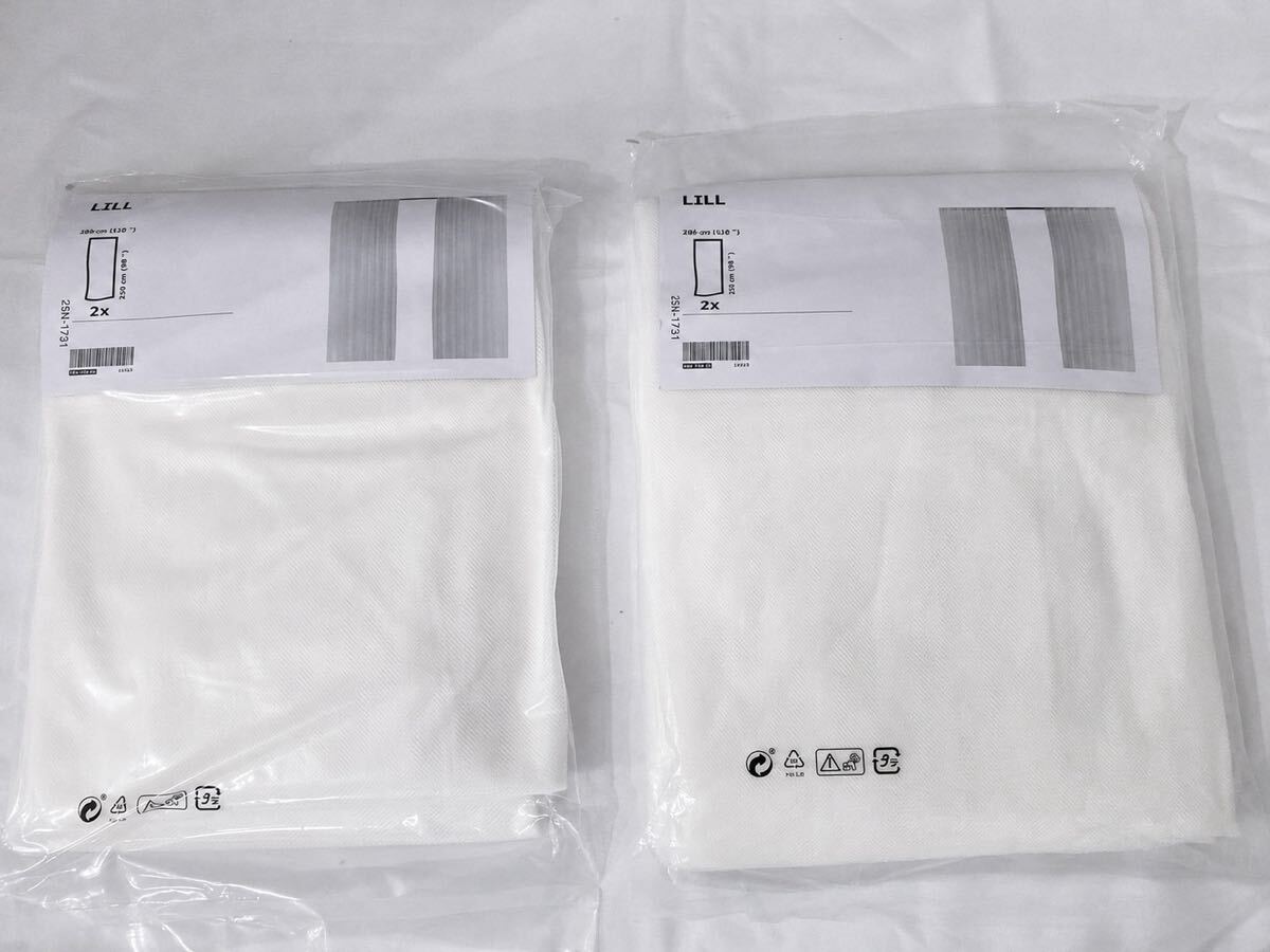 【新品未開封・2個セット】IKEA LILL リル レースカーテン 280×250cm 合計4枚拍卖