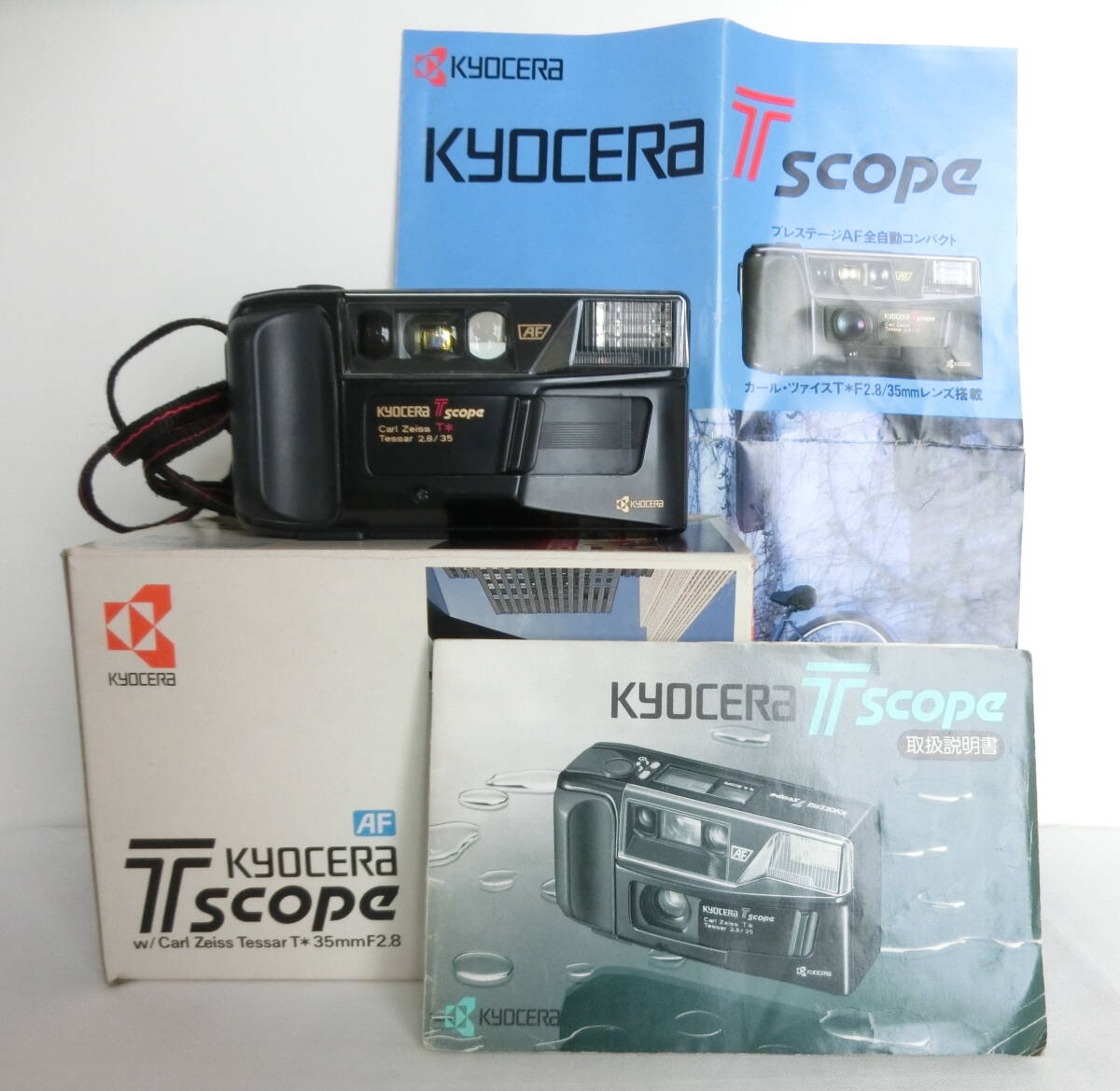 KYOCERA 京セラ Tscope Tスコープ コンパクトフィルムカメラ Tessar 35mm F2.8 箱付拍卖