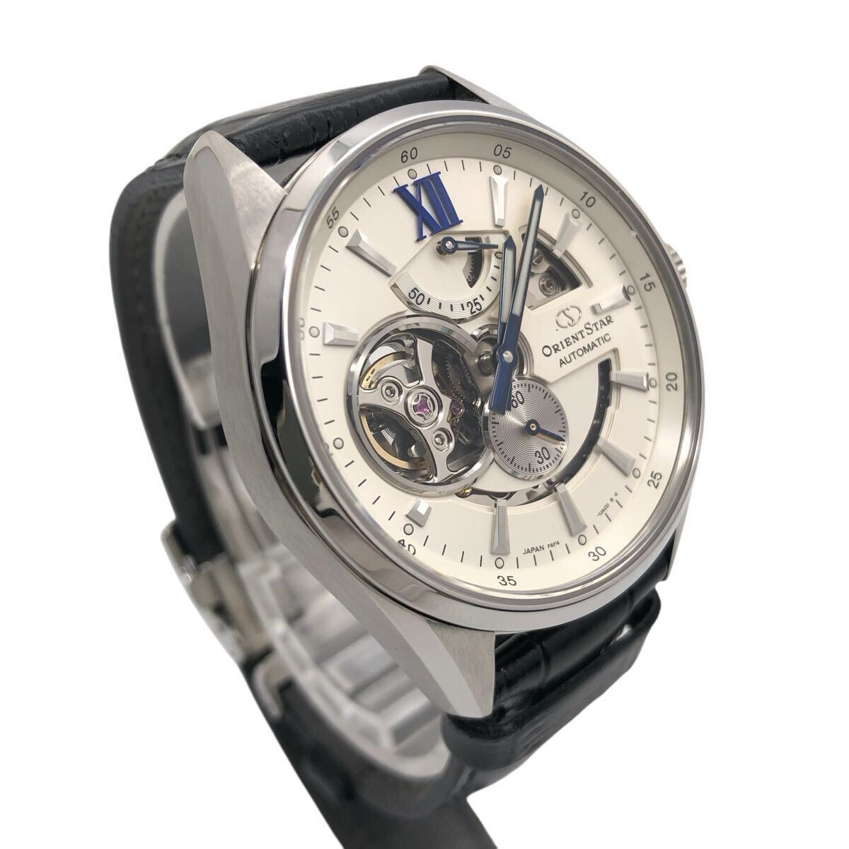 【美品/稼動品】 ORIENT STAR オリエントスター 腕時計 RK-AV0007S 裏スケ 機械式 自動巻き ホワイト文字盤 アナログ 箱付拍卖