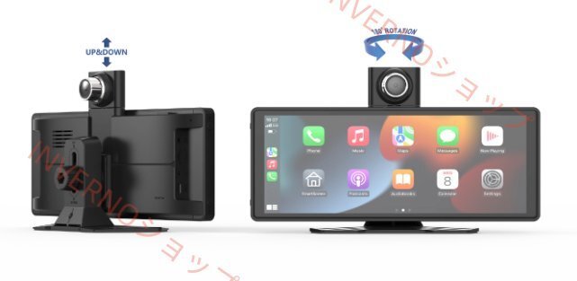 CarPlay オンダッシュモニター10.26 インチ ドライブレコーダー フロントモニター 分離式 バックモニター 前後 車載用 モニター カ拍卖
