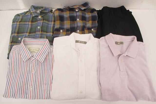 ナノユニバース nano・universe 半袖 長袖 カッターシャツ ポロシャツ パンツ 6点 XS S M メンズ 中古拍卖
