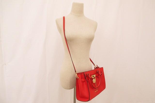 美品 マイケルコース MICHAEL KORS ハンド ショルダーバッグ 2way 35T1GHMS1L レッド 赤 レディース拍卖