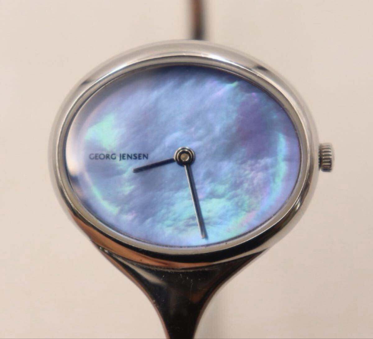 ジョージジェンセン Georg Jensen ヴィヴィアンナ オーバル Vivianna Oval 328 S マザーオプパール文字盤 レディース クォーツ拍卖