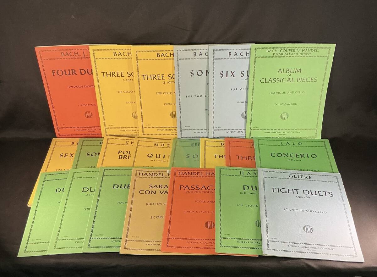 ☆ INTERNATIONAL MUSIC COMPANY ☆ IMC 輸入楽譜 まとめて 21冊 ☆ バイオリン チェロ ビオラ ピアノ BACH HANDEL BRAHMS ☆ スコアA806拍卖