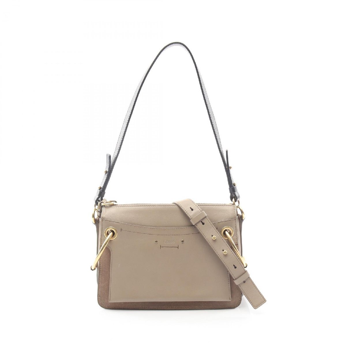クロエ Chloe ROY ロイ 2WAY ショルダーバッグ バッグ レザー ベージュ系 【中古】拍卖