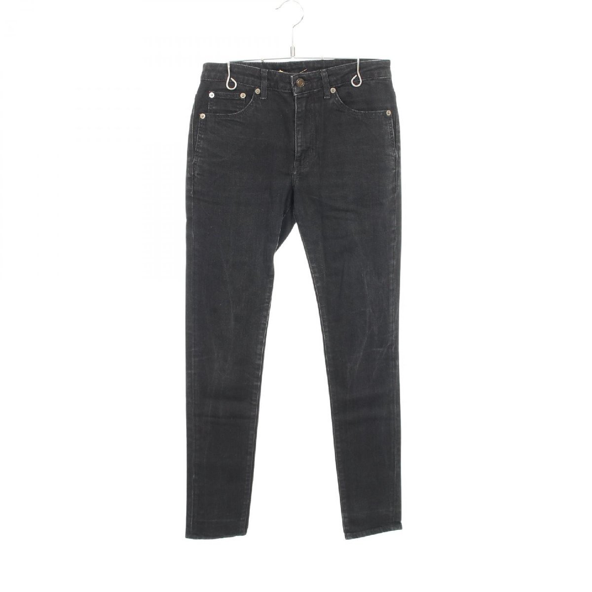 サンローランパリ SAINT LAURENT PARIS スリム デニムパンツ 衣料品 ボトムス コットン ブラック系 465479 【中古】拍卖