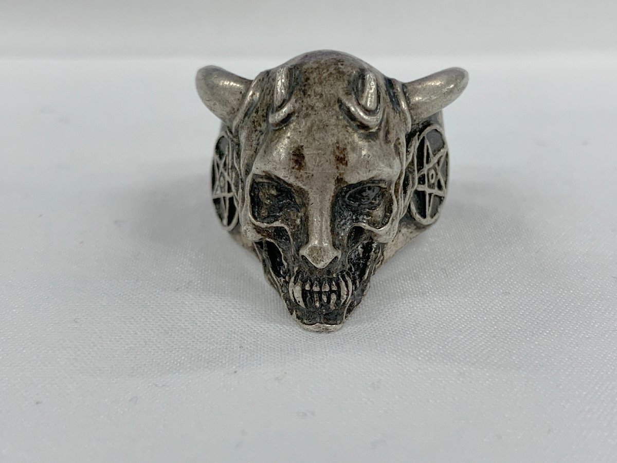 【中古品】ART STORM デビルマン シルバーリング 18号 30.3g パスヘッド×デビルマン 鬼スカルリング(30326062312002HD)拍卖