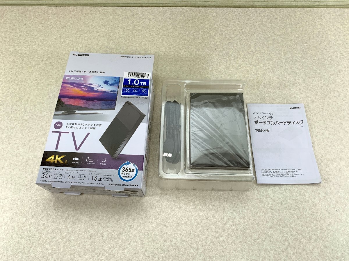 【中古品】ELECOM TV向け 外付けハードディスク ELP-GTV010UBK 1TB 外付けHDD エレコム(12526072113409HD)拍卖